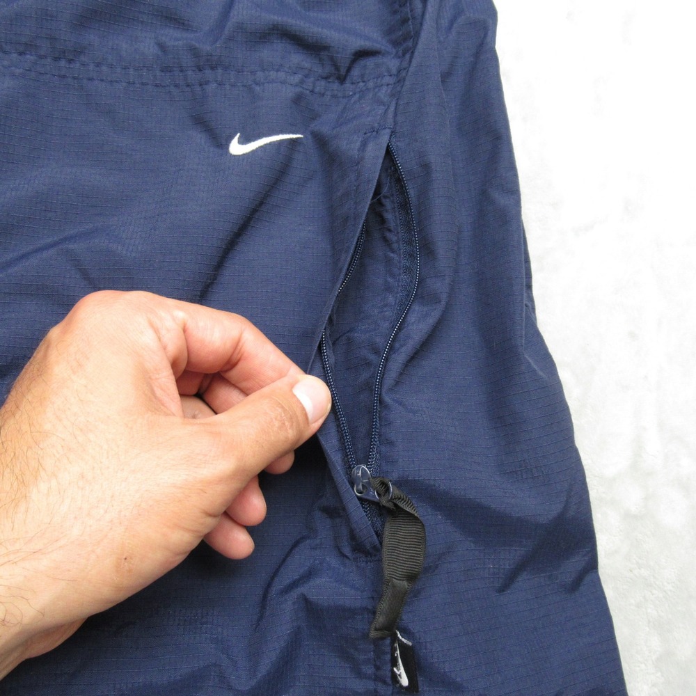 Nike Jacket Men Large Navy Full Zip Lightweight Ripstop Packable Windbreaker VTG - Picture 5 of 13
